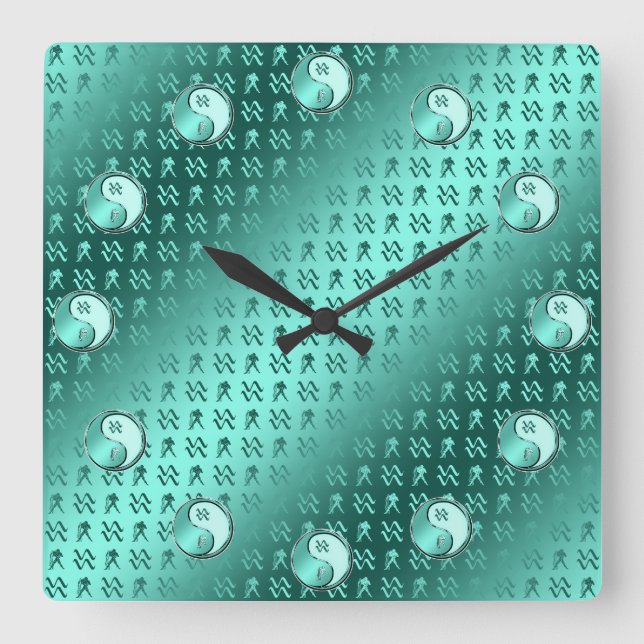 Reloj Cuadrado Acuario (Anverso)