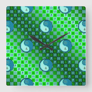 Reloj Cuadrado Acuario & Cabra de Agua