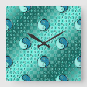 Reloj Cuadrado Acuario & Perro de Agua