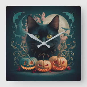 Reloj Cuadrado Adorable celebración de Halloween en el Día del Ga