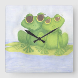 Reloj Cuadrado Adorable Frog Lovers