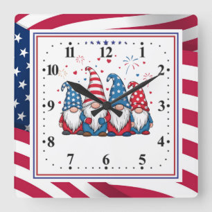 Reloj Cuadrado Adorables Gnomos de Dibujos Animados EEUU-68123