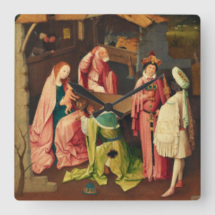 Reloj Cuadrado Adoración de los Magos por Hieronymus Bosch