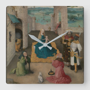 Reloj Cuadrado Adoración de unos de los reyes magos
