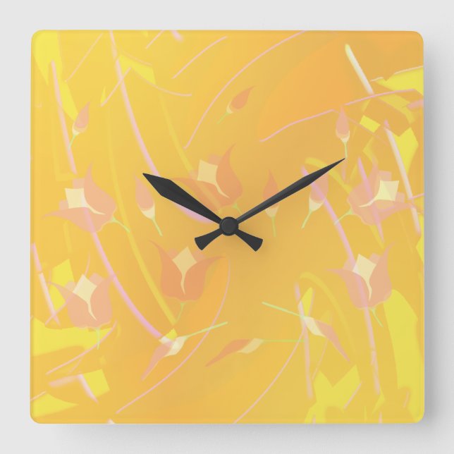 Reloj Cuadrado Adormidera turca (Anverso)