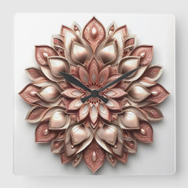Reloj Cuadrado adorno estilo mandala