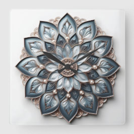 Reloj Cuadrado adorno estilo mandala
