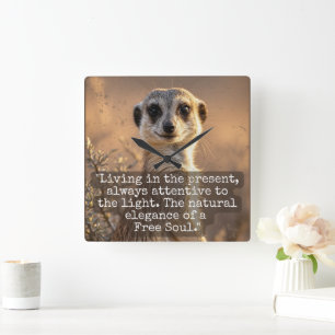 Reloj Cuadrado Adventurous Meerkat Living