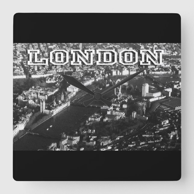 Reloj Cuadrado Aerial view of London (Anverso)