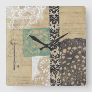 Reloj Cuadrado Afiligranado y llave II