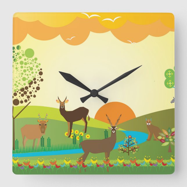 Reloj Cuadrado África (Anverso)