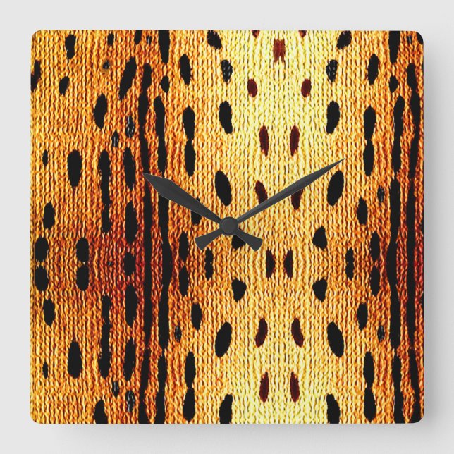 Reloj Cuadrado African Animal Print  (Anverso)