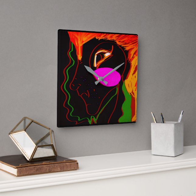 Reloj Cuadrado African Phoenix Rising  (Oficina)