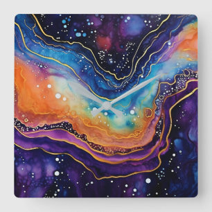 Reloj Cuadrado Agate Art Wall Clock