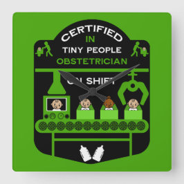 Reloj Cuadrado Agradecimiento Obstetricista Y Gracias