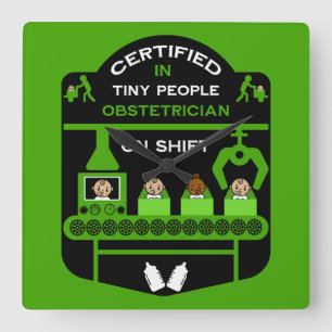 Reloj Cuadrado Agradecimiento Obstetricista Y Gracias