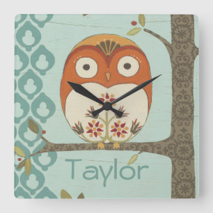Reloj Cuadrado Agrega tu nombre   Selva Whimsy I