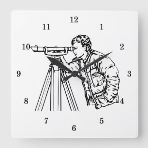 Reloj Cuadrado Agrimensor profesional