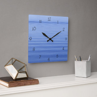 Reloj Cuadrado Agua azul batida