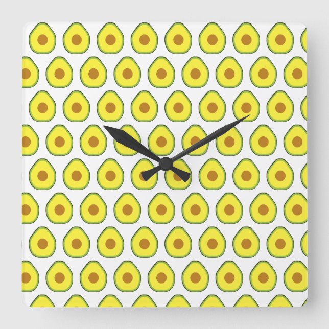 Reloj Cuadrado Aguacate (Anverso)