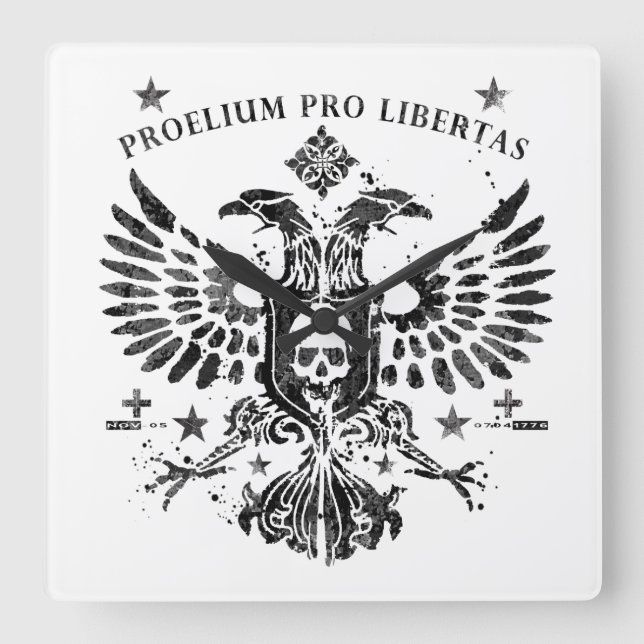 Reloj Cuadrado Águila de doble cabeza moderna (Anverso)