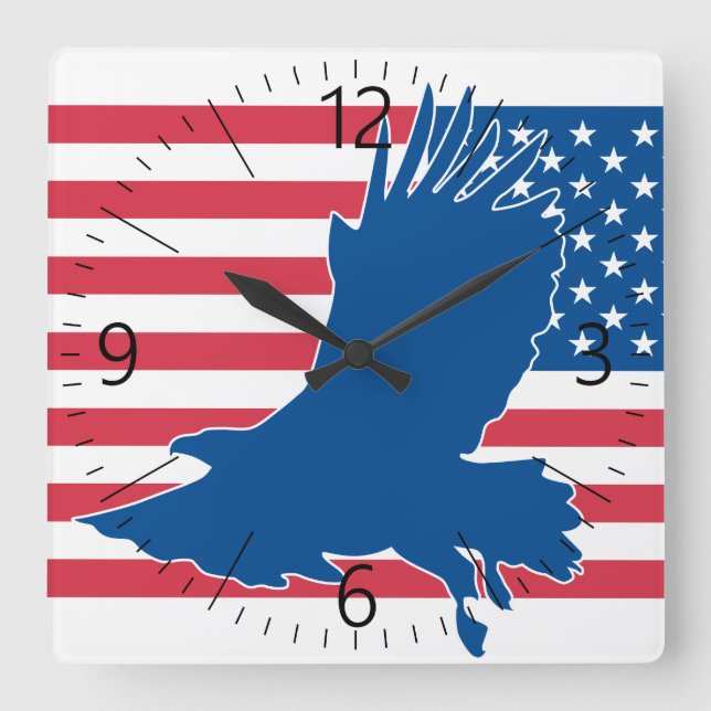 Reloj Cuadrado Águila de Estados Unidos (Anverso)