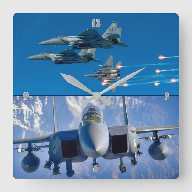 RELOJ CUADRADO ÁGUILA DE HUELGA F-15E (Anverso)