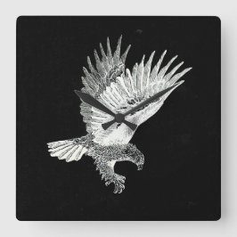 Reloj Cuadrado Águila de Noche