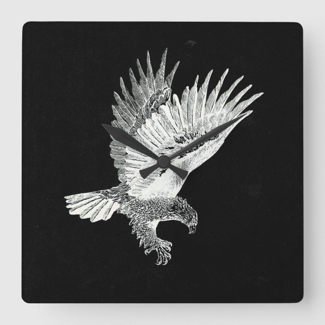 Reloj Cuadrado Águila de Noche  (Anverso)