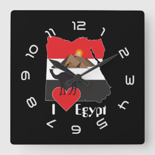 Reloj Cuadrado Ägypten - Egipto Uhr