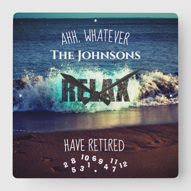 Reloj Cuadrado Ahh Cualquiera Que Sea El Nombre Que Haya Retirado (Anverso)