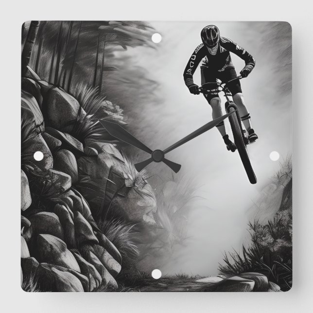 Reloj Cuadrado Aire capturado - Esbozo de lápiz digital de la bic (Anverso)