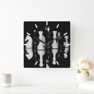 Reloj Cuadrado Ajedrez