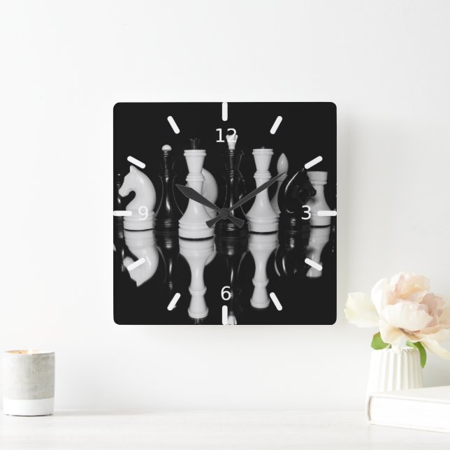 Reloj Cuadrado Ajedrez (Hogar)