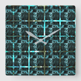 Reloj Cuadrado ¿Ajedrez, cuadrados o imagen diferentes bajo la re