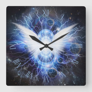 Reloj Cuadrado Alas de luz
