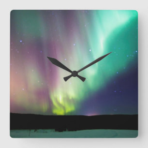 Reloj Cuadrado Alaska Aurora Wall Clock