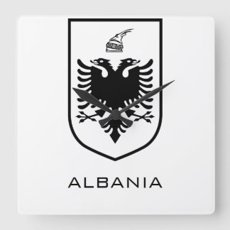 Reloj Cuadrado Albanian National Coat of Arms Heritage Ink
