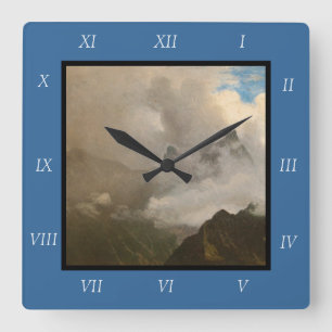 Reloj Cuadrado Albert Bierstadt's Painting, Mountain Mist, 1868 C