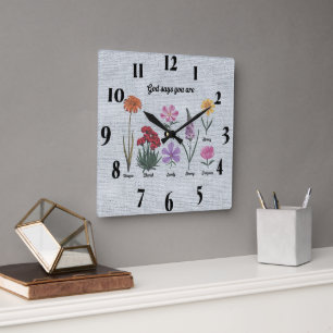 Reloj Cuadrado Alentamiento/Cotizaciones inspiradoras