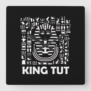 Reloj Cuadrado Alfabeto jeroglífico egipcio King tut pharaoh