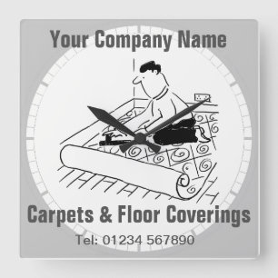 Reloj Cuadrado Alfombras, Vinilo, Fitters Para Alfombras Y Tapas 