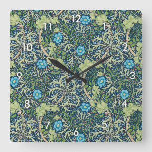 Reloj Cuadrado Algas marinas, William Morris