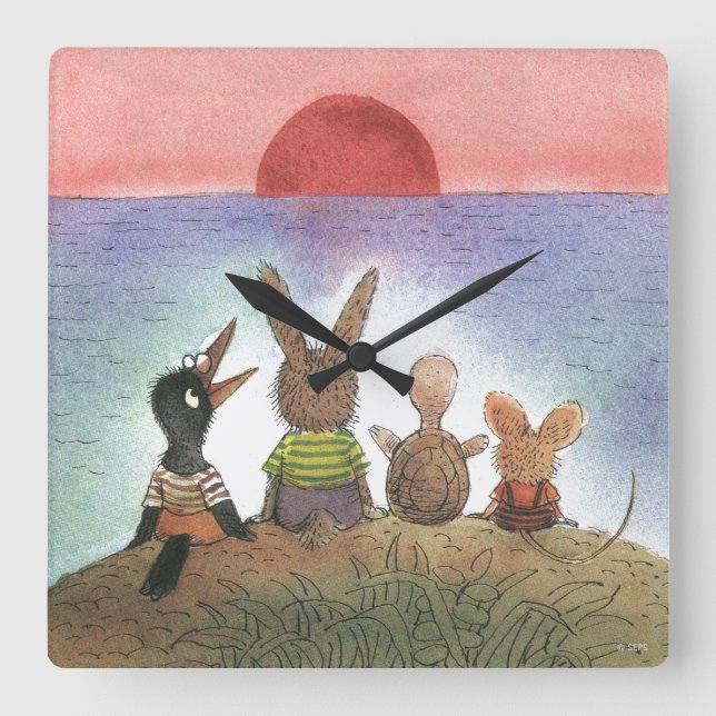 Reloj Cuadrado Algo rojo (Anverso)