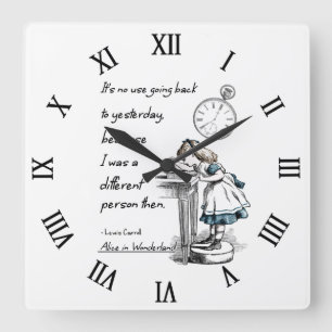 Reloj Cuadrado Alice in Wonderland Quotes Watch