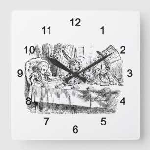 Reloj Cuadrado Alice's Adventures in Wonderland