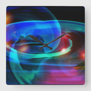 Reloj Cuadrado Alien Invasion Abstract Wall Clock
