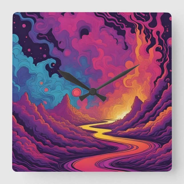 Reloj Cuadrado Alien Lands (Anverso)