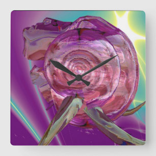 Reloj Cuadrado ALIEN NEREIDE/NYMPH OF Water,PINK SEASHELL Sci-Fi