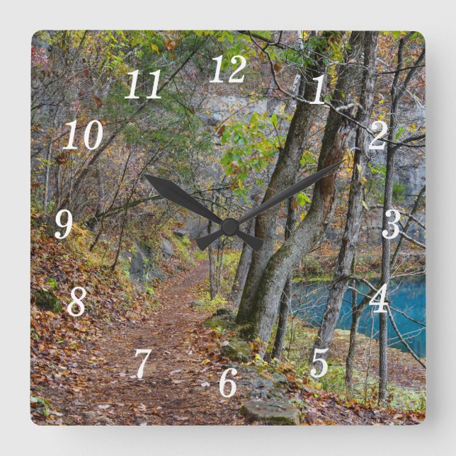 Reloj Cuadrado Alley Mill Otumn Walk Wall Clock (Anverso)
